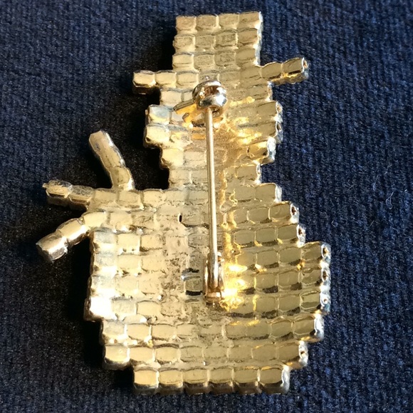 Vintage New Christmas Snowman Brooch - Picture 3 of 3